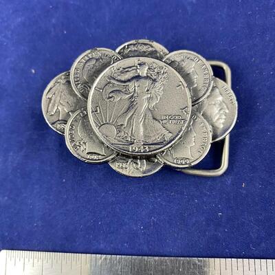 1983 Made in the USA Coin belt buckle limited edition with serial number