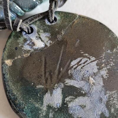 Lot 10: Artist Made Ceramic Pendant & Bead Necklace