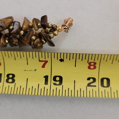 Lot 11: Vintage Triple Stand Tiger's Eye Beaded Necklace