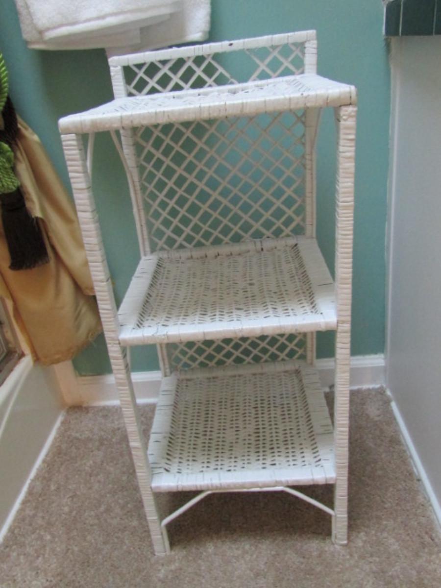Wicker Shelving Unit