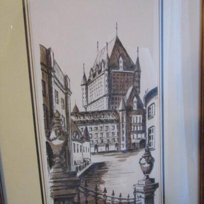 Pair of Framed Chateau Prints