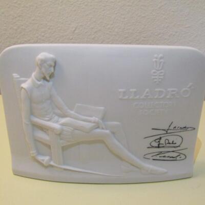 Lladro Collector's Society Tablet, Don Quixote, 1985 Signed Plaque, Off White