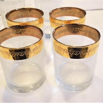 Lot #84  Great Set of vintage Mid-Century CULVER Bar Glasses - 2 sizes