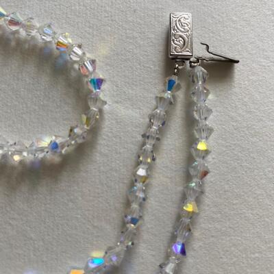 Swarovski or cut glass necklace