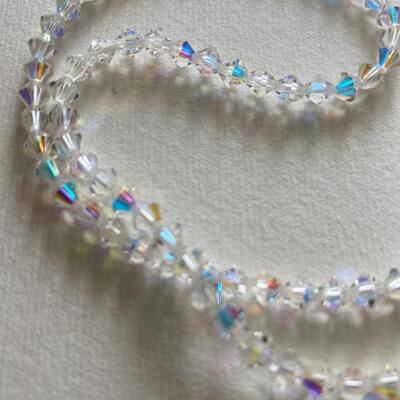 Swarovski or cut glass necklace