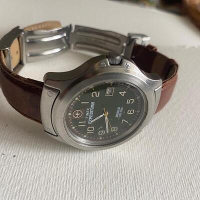 Timex leather band watch