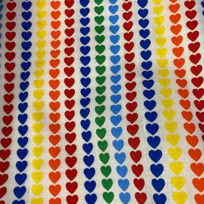 Lot of 2 Heart Fabric each 1 yard long