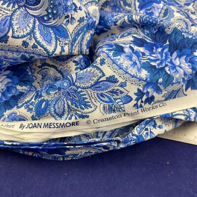 2yd piece of blue paisley by Cranston