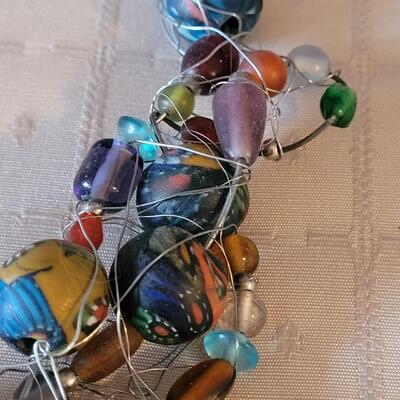 Lot 16: Wrapped Wire African Trade Bead Necklace