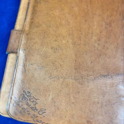 Leather hand painting journal cover Nicaragua