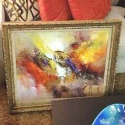 Mid-Century Art - Abstract Oil Painting