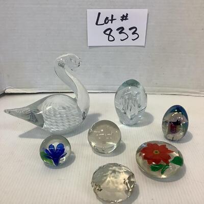 833 Lot of Paperweights