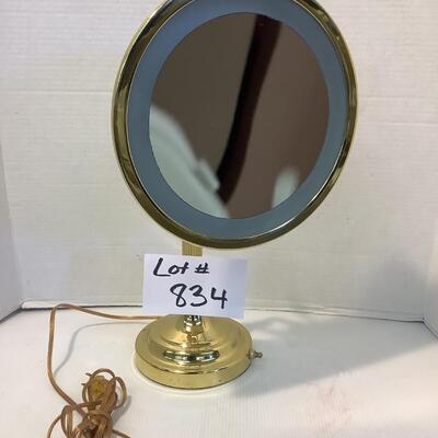 834 Vintage Brass Mirror
