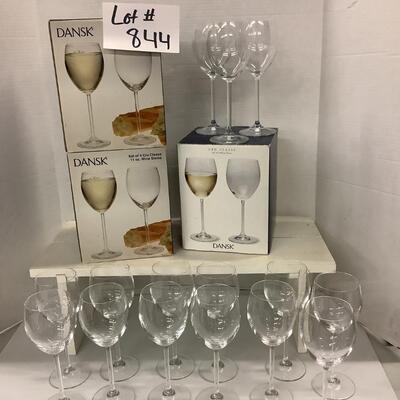 Lot 844. DANSK White Wine Glasses