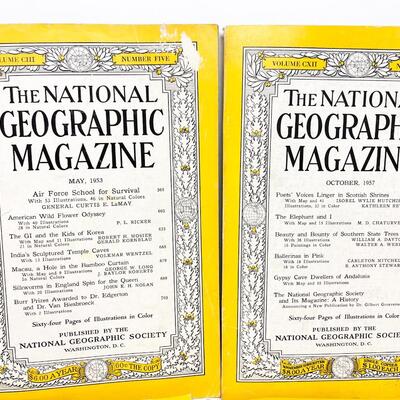1950S NATIONAL GEOGRAPHIC MAGAZINE LOT