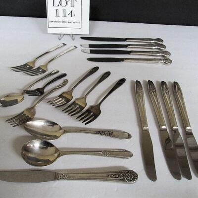 Mixed Lot of Vintage Silver Plate Flatware, Various Companies and Patterns