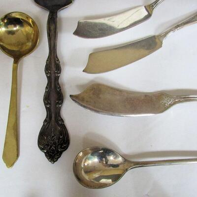 Silver Plate Serving Pieces Lot, Various Patterns/Companies, Loius XVI Fancy Knife, Meat Forks, More