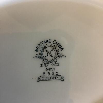 839 White Plates & Serving Bowl
