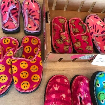 Flat of childrens slippers