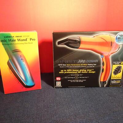 LOT 236. HAIR DRYER AND HAIR WAND