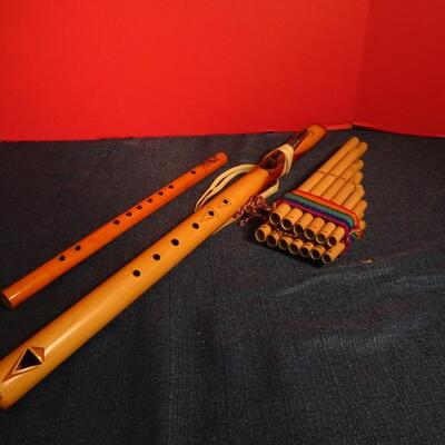 LOT 238. WOOD MUSICAL INSTRUMENTS
