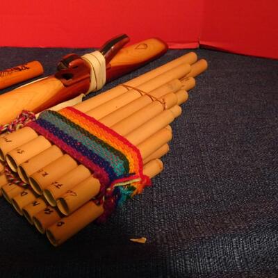 LOT 238. WOOD MUSICAL INSTRUMENTS