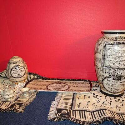LOT 250 MUSIC RELATED HOME DECOR