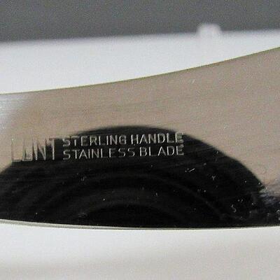 Vintage Sterling Handle Serving Pieces, Lunt Eloquence Pattern Butter Knife, Meat Fork