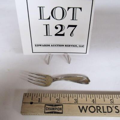 Vintage Sterling Child's Fork, Alvin Sterling, Maryland Pattern