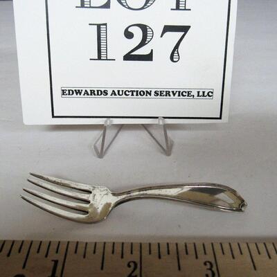 Vintage Sterling Child's Fork, Alvin Sterling, Maryland Pattern