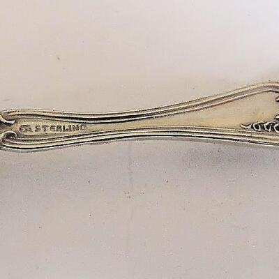 Sterling Demitasse Size Spoon With Grapes Theme, Engraved R, Collectors Item