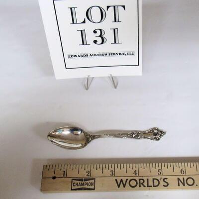 Antique Sterling Spoon, Demitasse Size, Peony Pattern, Collectors Item