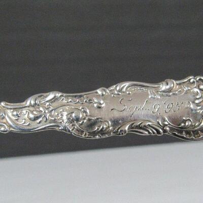 Antique Sterling Silver Spoon, Demitasse Size, Dated Sept 9 1895, Collectors Item