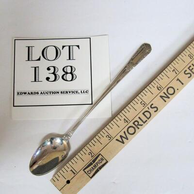 Vintage Sterling Silver State House Iced Tea Spoon, Inaugural Pattern, Popular Collectors Pattern