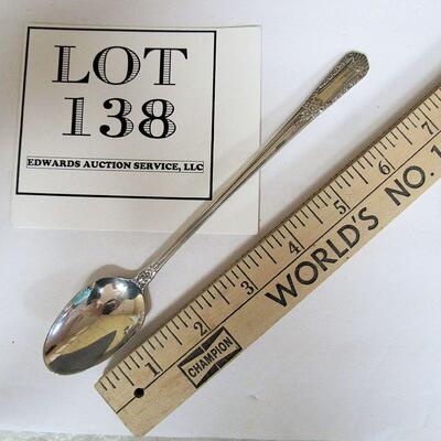 Vintage Sterling Silver State House Iced Tea Spoon, Inaugural Pattern, Popular Collectors Pattern