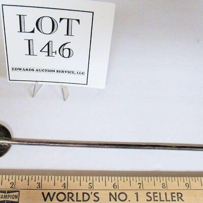 Vintage Very Unusual 925 Silver Peru Drink Stirrer, 11" Tall, Bird on Handle