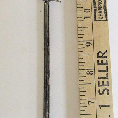 Vintage Very Unusual 925 Silver Peru Drink Stirrer, 11" Tall, Bird on Handle