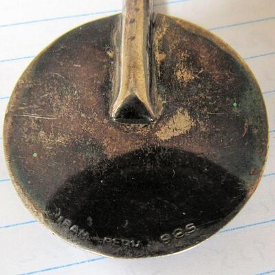 Vintage Very Unusual 925 Silver Peru Drink Stirrer, 11" Tall, Bird on Handle