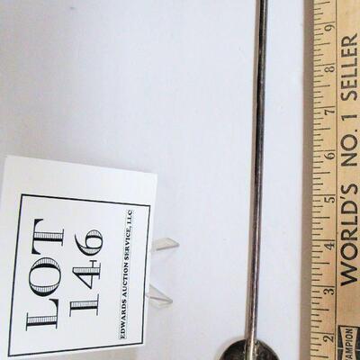 Vintage Very Unusual 925 Silver Peru Drink Stirrer, 11" Tall, Bird on Handle
