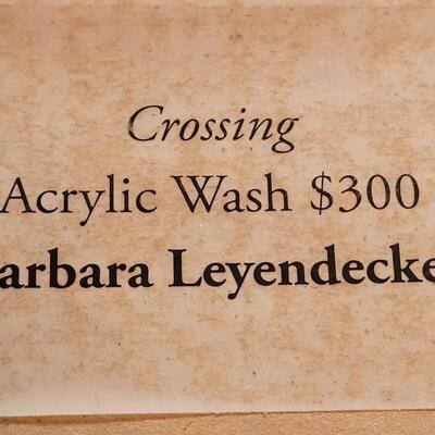Lot 51: Original Acrylic Wash Artwork 'Crossing' by BARBARA LEYENDECKER