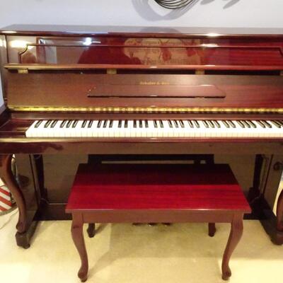 LOT 312. SCHAFER & SONS UPRIGHT PIANO