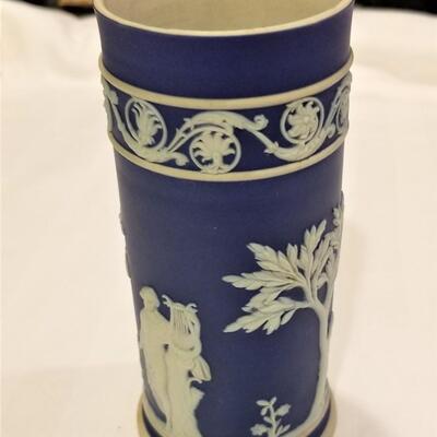 Lot #93  Wedgwood Cobalt Blue Jasperware Vase