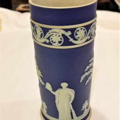 Lot #93  Wedgwood Cobalt Blue Jasperware Vase