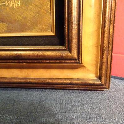 LOT 319. OIL ON CANVAS FOREST SCENE BY WHITEMAN