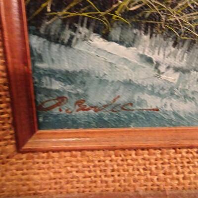 LOT 336. OIL ON CANVAS ART