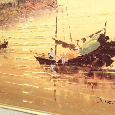 LOT 342. OIL ON CANVAS BY SONG