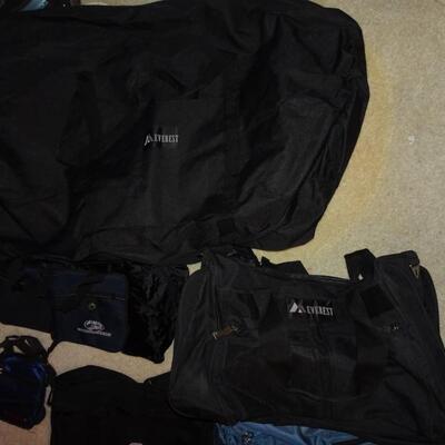 LOT 347. DUFFLE BAGS AND BACK PACK