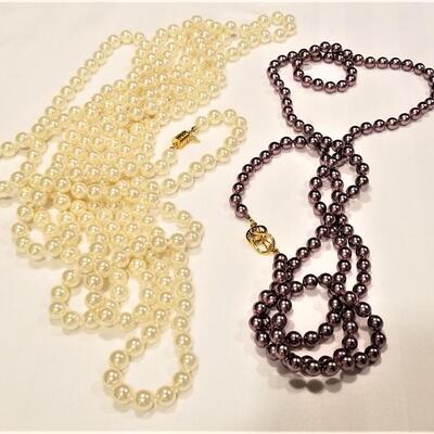 Lot #94  Two Lovely "Pearl" necklaces - Joan Rivers & Kenneth Jay Lane