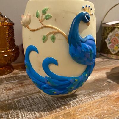 Vintage Lenox Peacock vase