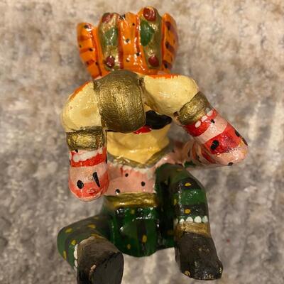 Vintage Indian music folk art figurine